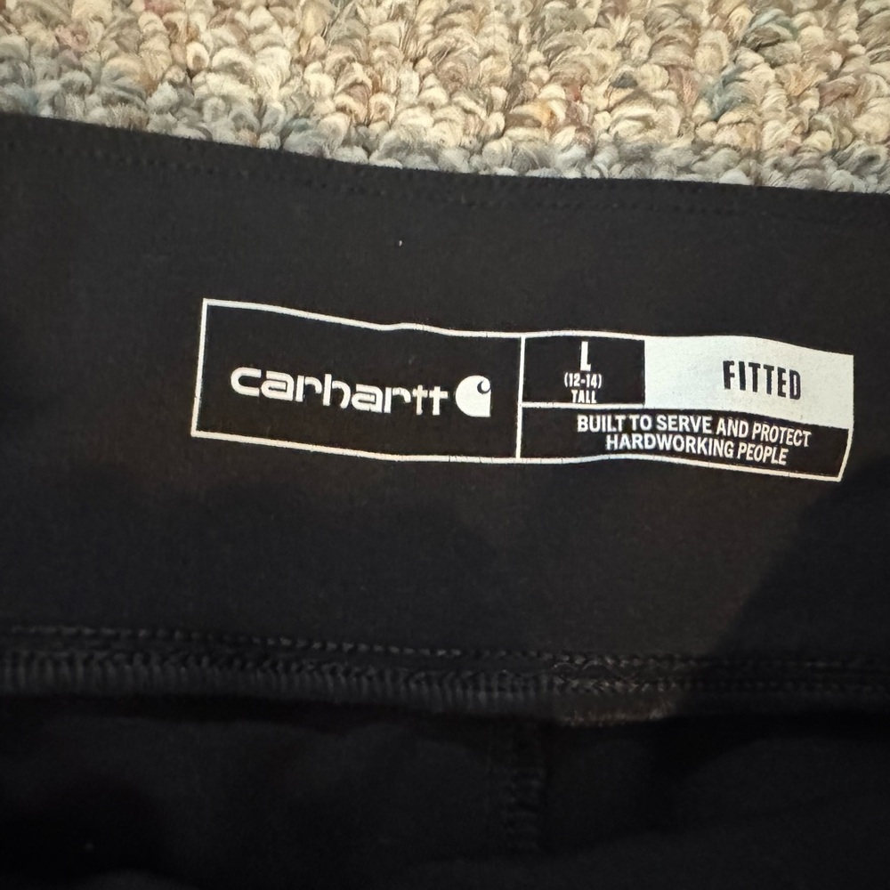 Carhartt Women’s Black Fitted Pants Tall size L 12-14